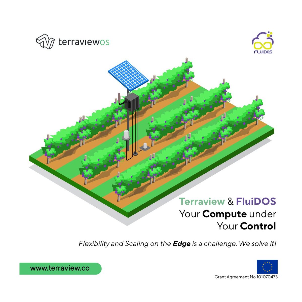 Fluidosproject's tweet photo. Deep #TechTalk #Podcast: The challenges and future of digitalised #vineyard management discussed in #terraviewtalks by one of our key use case partners @terraviewos driven by #FluiDOS in the #computecontinuum, #cloud &amp; #edge. 

https://t.co/jmT1Xx9Apl https://t.co/eeBFFjrTSS