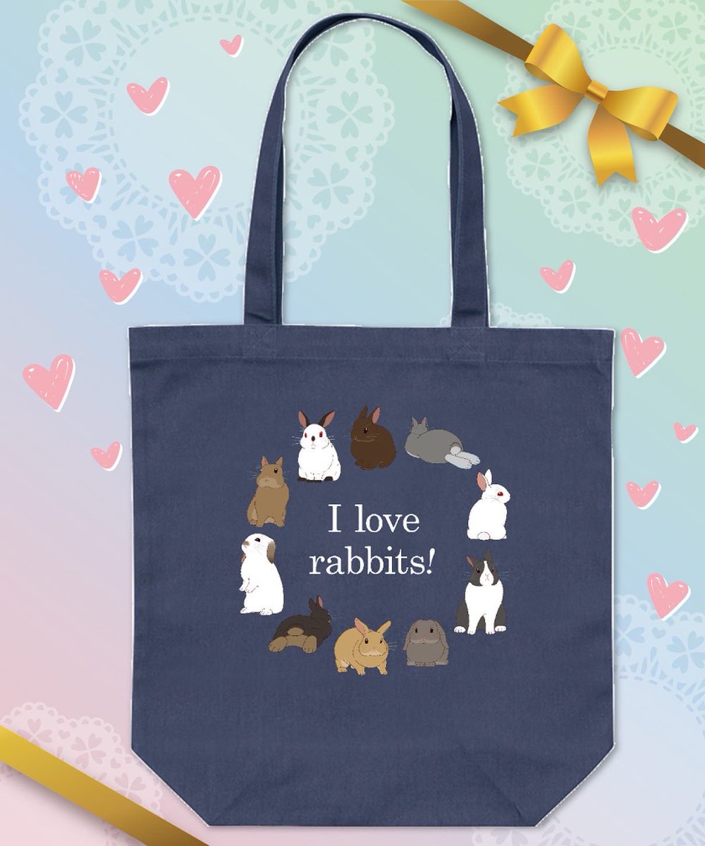 peta_numesuke's tweet photo. オリラボマーケット様で「うさぎ集合」バッグ2種（白文字・黒文字）販売中です😘

バッグの色は他にも選べます🛍バッグの色に合わせて、文字色をご指定ください✨

#オリラボ #オリラボマーケット #うさぎ #ウサギ #bunny #rabbit #オリジナルバッグ https://t.co/x0gLAjRwWT
