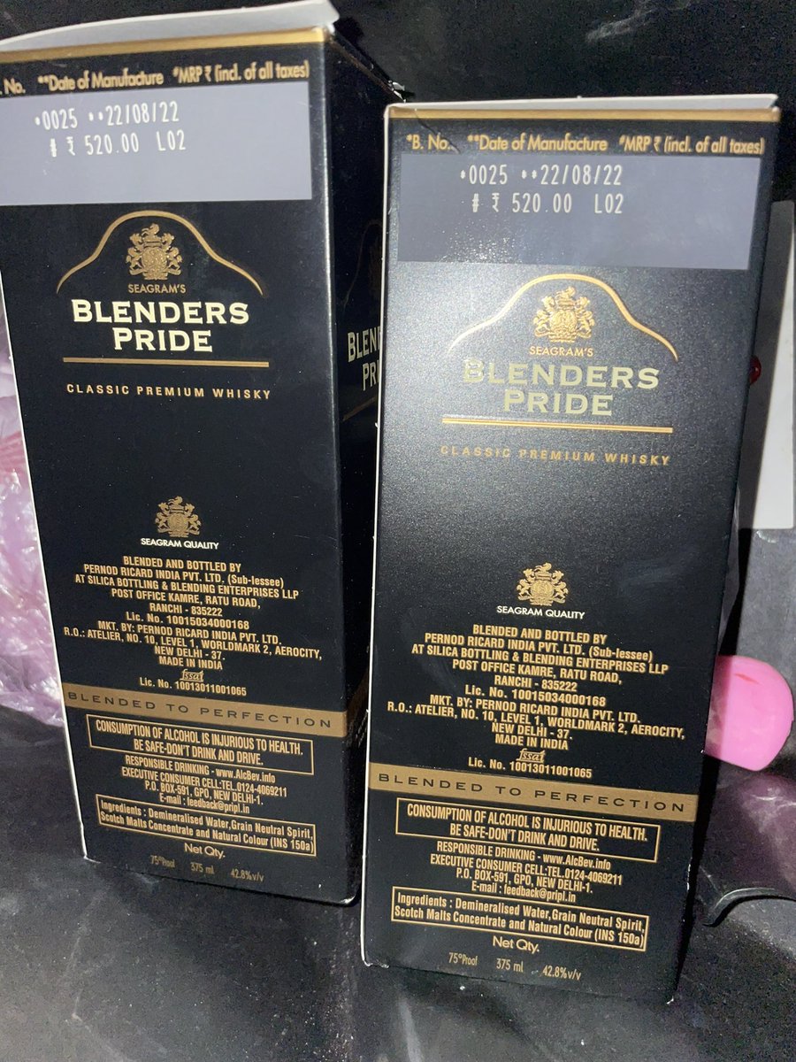 backpacktime's tweet image. Purchased these 2 bottles from liquor shop @lohardaga at Rs. 1060, Rs. 10 each above MRP. when asked for the bill they refused the give and they denied for selling if not paid extra. 
What to do ?? 
@jagograhakjago @DC_LOHARDAGA @INCJharkhand