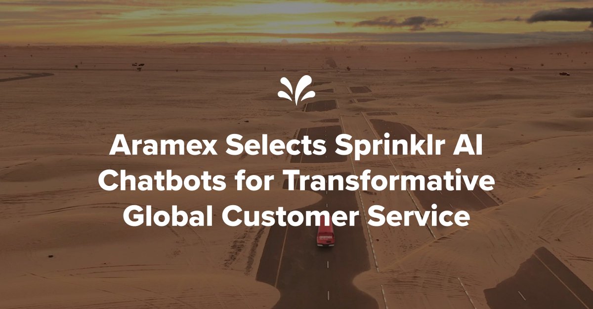 mbirb's tweet photo. Big news! @Aramex is selecting @Sprinklr #AI chatbots to transform its global customer service. Read more here: https://t.co/DssXBwuLq4 https://t.co/zKNSDEy9VD