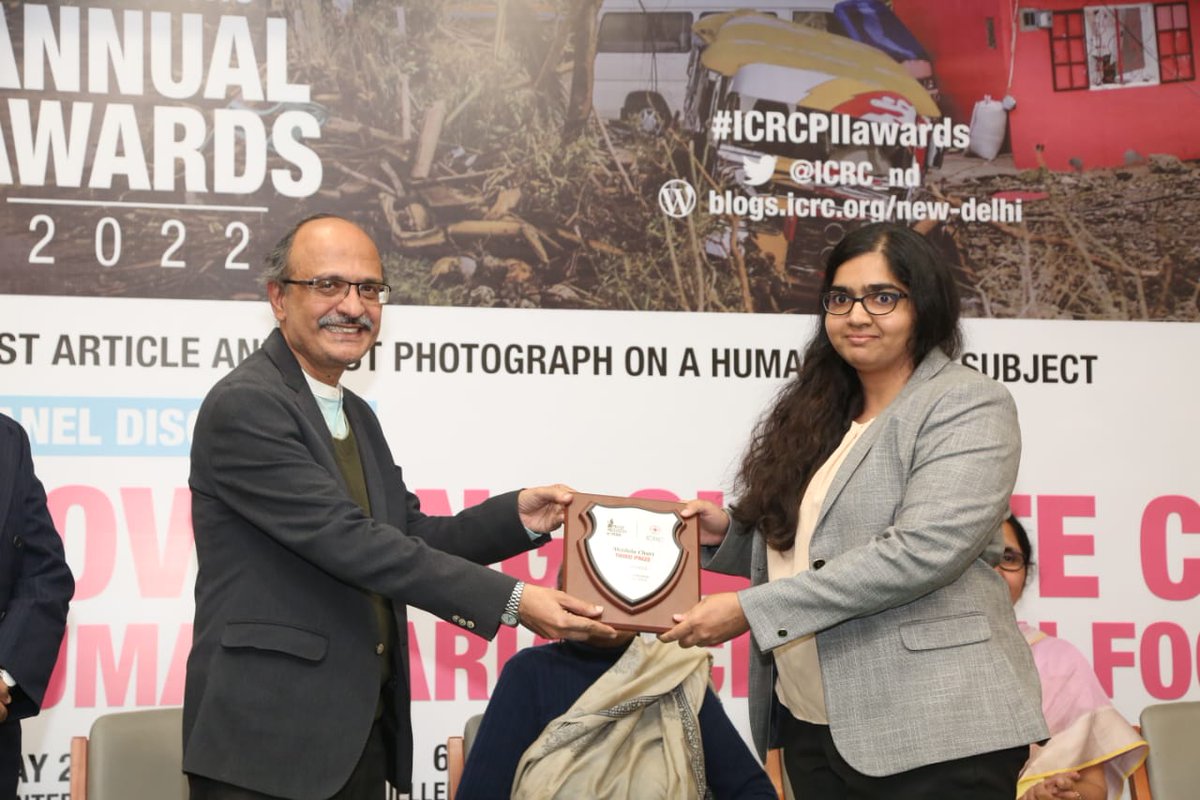 ICRC_nd's tweet photo. The third prize for the Best Article category went to Mridula Chari for the article, 'Battered by climate change, Central India's forest products are disappearing', that appeared in @scroll_in.
#ICRCPIIAwards https://t.co/oFFuukGlMO