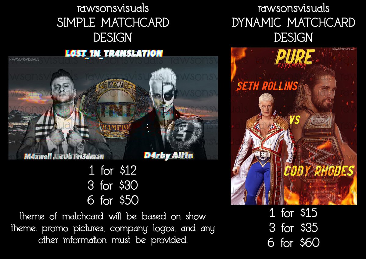 My queue is empty! Message me for business!
-
#GraphicDesign #lookingforwork #wrestlinggraphics #wrestling #indywrestling