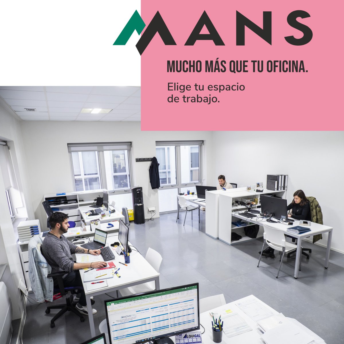 👩‍💼👨‍💼 Desde puestos de coworking a oficinas con todo lo necesario para el trabajo en equipo. 

En MANS tenemos el espacio que necesitas. Entra ahora en nuestra web para elegir el tuyo 👉 manspaideia.com/servicios