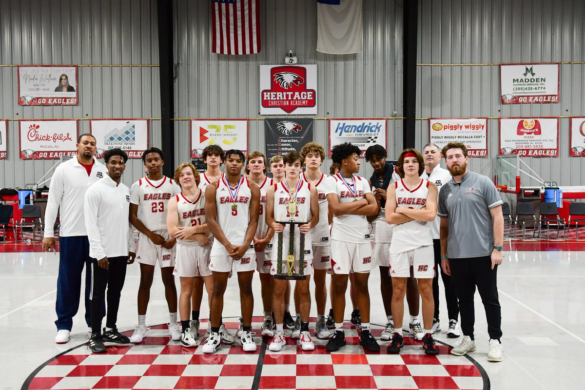 HCA wins the John Allen Memorial Tournament 62-41 over Evangel Christian. 6-0 on the season. At Autauga Academy Monday November 28th. Michael Hart, Jaylen Carrington, and Jeremiah Giddens made the All-Tournament Team.