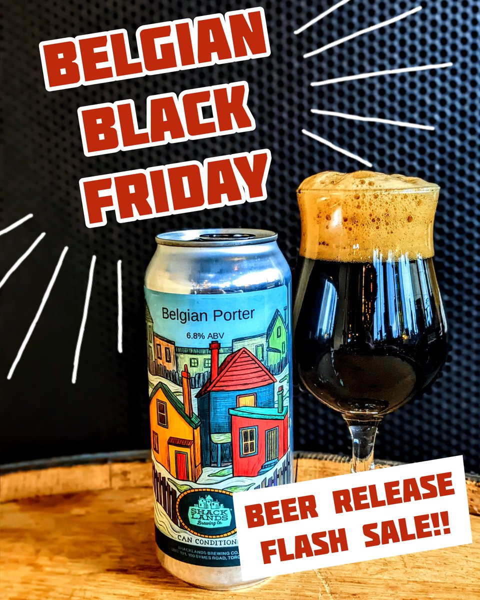 Announcement #1: Belgian Porter is back!

Announcement #2: 6-packs are 20% off today only!!

shacklands.com/collections/al…

#BlackFriday #nofomo