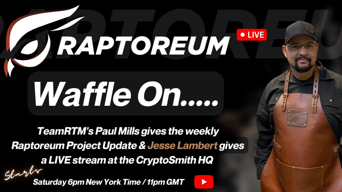 RaptoreumINDO's tweet photo. 📡Jangan lewatkan Streaming #Raptoreum / #CryptoSmith pada hari Sabtu Berjudul :
Waffle On.....🤨

🔸Paul Mills akan memberikan Pembaruan RTM

🔸Jesse akan mengerjakan pisau $RTM #MMORPG #Bitknives

Tautan Langsung:
🟩https://t.co/uvJd6AvVpo🦅 https://t.co/C6xrS0Tkvi