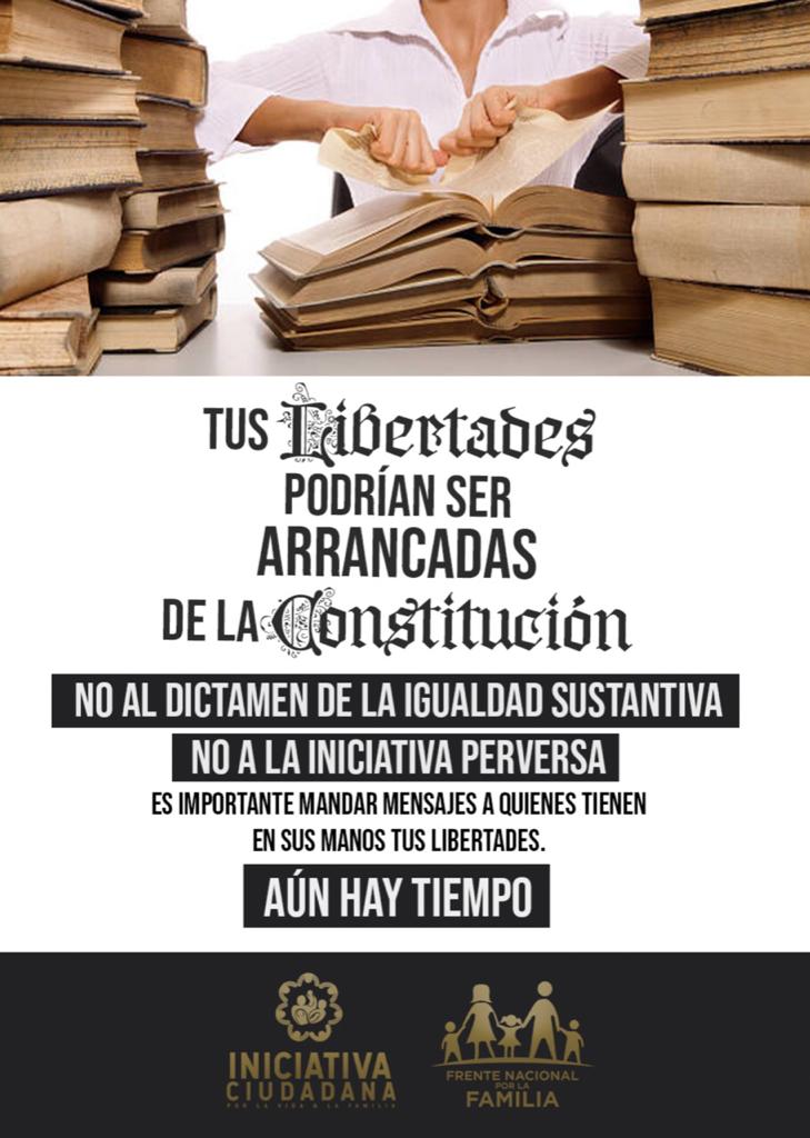 in_ciudadana's tweet photo. No al dictamen de la Igualdad Sustantiva #NoALaIniciativaPerversa

@SalvadorCaro @JulietaMejia @jramirorobledo @IsmaelBritoM @oscar_canton @KARLARABELO @IranSantiagoM @Omarel44 @ALEIDAALAVEZ @AndreaChavezTre @hamlet_almaguer @erasmoglz @CesarAgustinH https://t.co/shqIQVvdmP