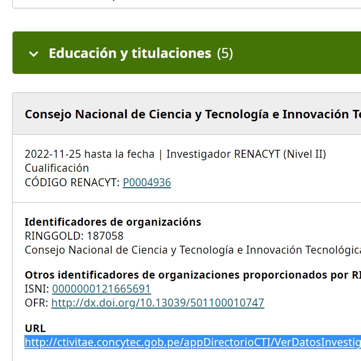 Gracias <a href="/ConcytecPeru/">Concytec Perú</a> !! Me actualizaron como investigador Nivel II !! ctivitae.concytec.gob.pe/appDirectorioC…