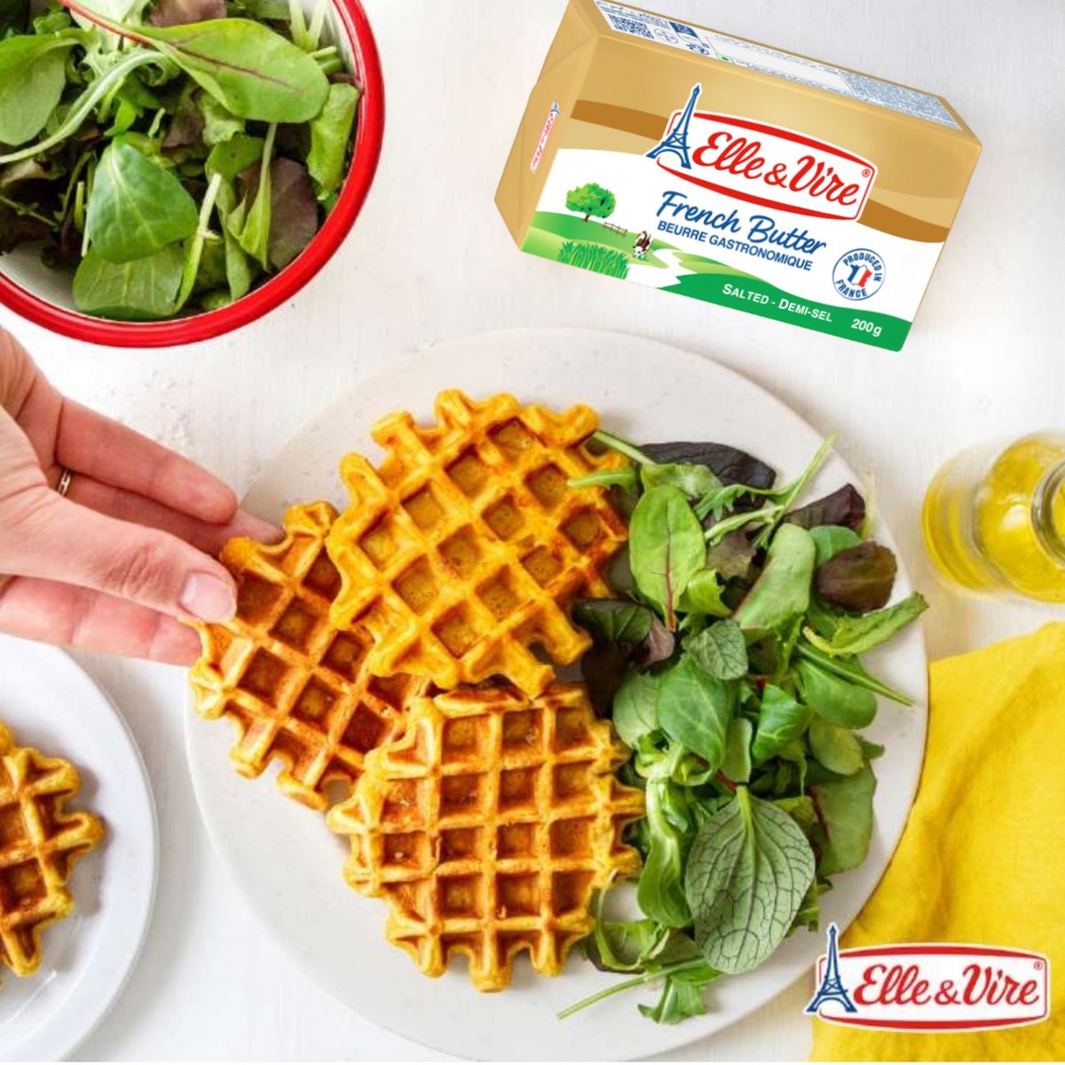 ElleAndVireJa's tweet photo. Who doesn't love #waffles!
Tell us below what's your favourite way to eat waffles.
We love ours served savoury with melted #GourmetButter and veggies! https://t.co/jXEqVm7F3Y