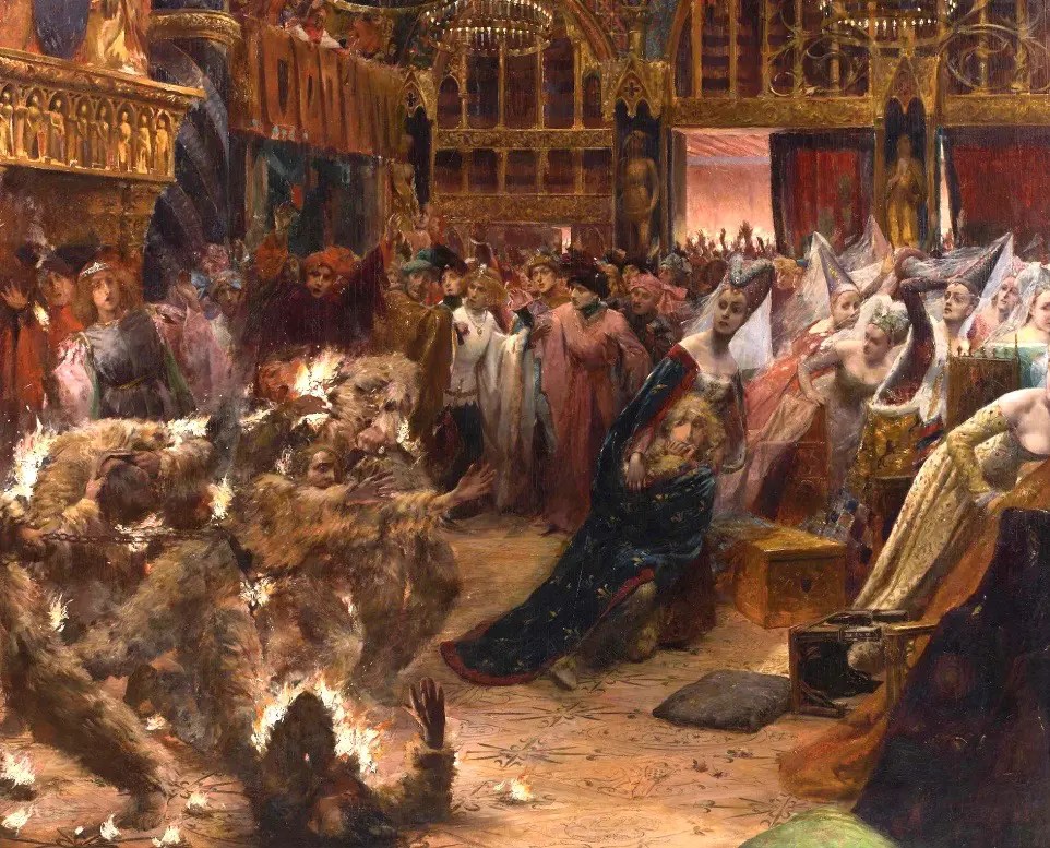 historiae_sct's tweet photo. [THREAD]

Charles VI est réputé pour ses épisodes récurrents de folie, ne pouvant tenir le royaume face aux incursions anglaises.

L'un des moments marquants qui l'auraient fait basculé est l'histoire du jour : le "Bal des Ardents", le 28 janvier 1393.

1/21 https://t.co/6L2Q3rBQMY
