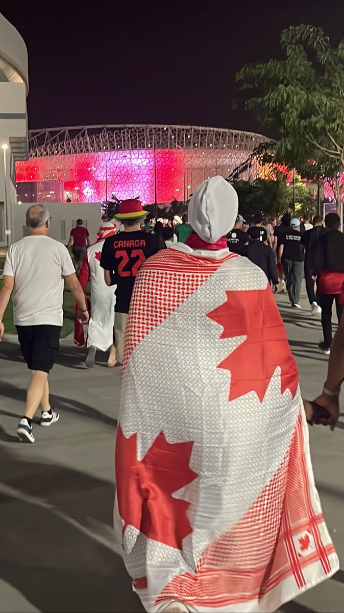 Turner19Mrs's tweet photo. Oh Canada 🇨🇦. Let’s go boys.  #doha #worldcup https://t.co/3TqGTAbHiZ