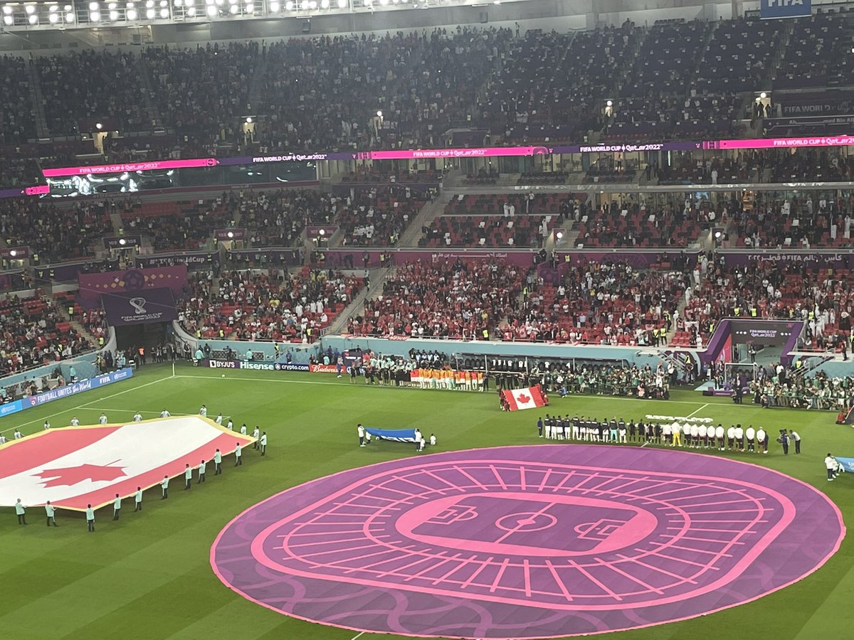 Turner19Mrs's tweet photo. Oh Canada 🇨🇦. Let’s go boys.  #doha #worldcup https://t.co/3TqGTAbHiZ
