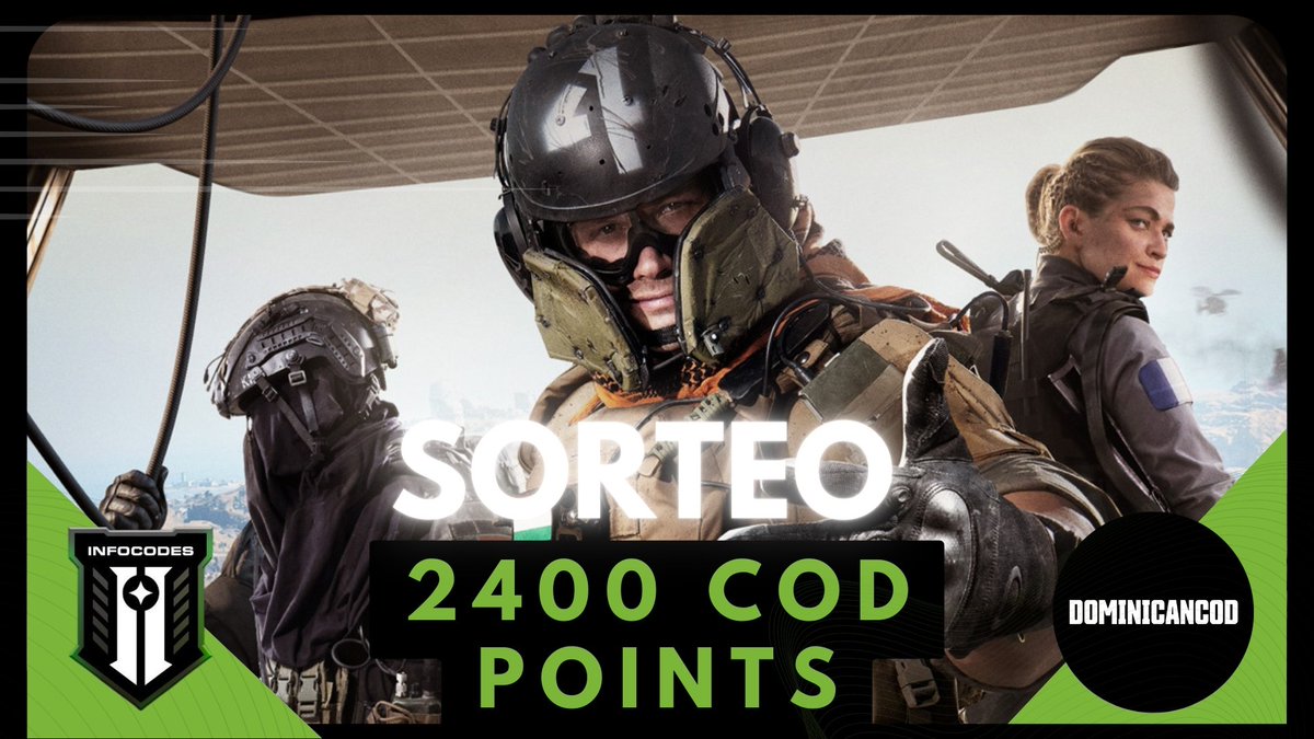 InfoCoDES_'s tweet image. 🚨 SORTEO de 2400 CoD Points para todo el mundo y para todas las plataformas! — Sirven para los paquetes de Messi, Pogba &amp;amp; Neymar y todos los de la tienda.

⚠️ Requisitos obligatorios para participar:
- Seguirnos @DOMINICANCOD_ &amp;amp; @InfoCoDES_ 
- Dar RT

Finaliza el 2 de Diciembre.