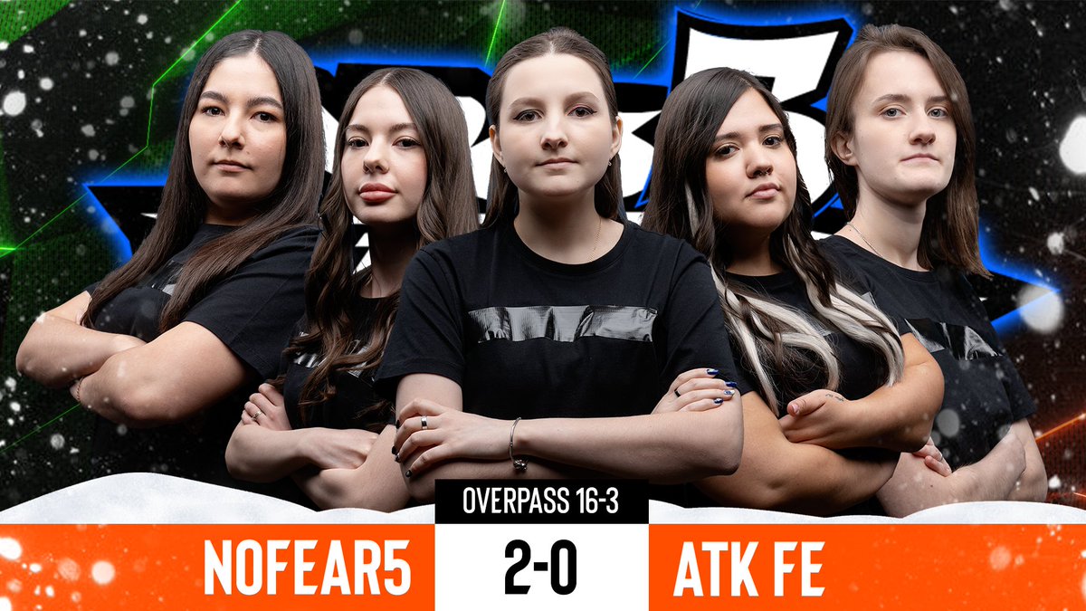 ESLImpact's tweet photo. THAT was FAST 😲
#NOFEAR5 show their true strength as they defeat and eliminate @ATKesportsGG 2-0
Dust 2 | 16-5
Overpass | 16-3
#ESLImpact https://t.co/MKF0bMM1x9