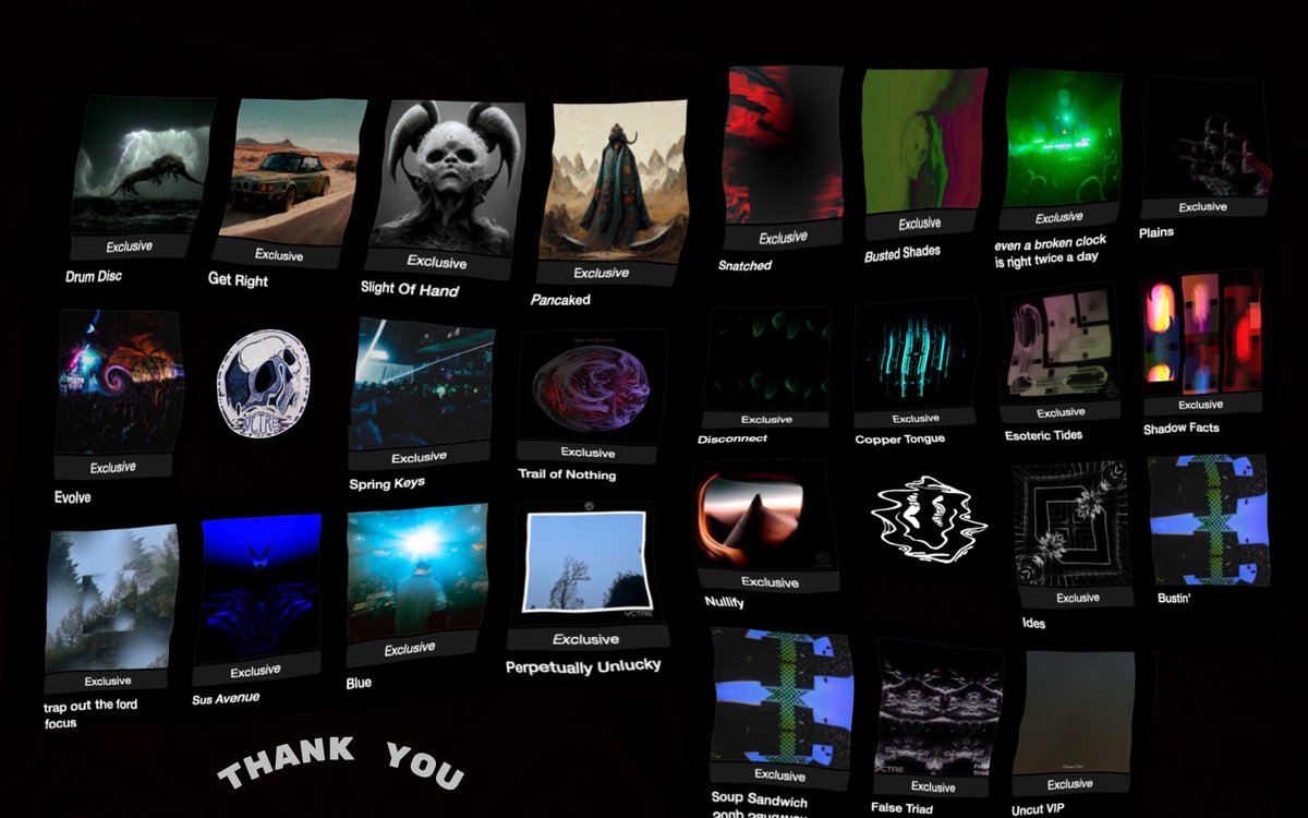 VCTRE_'s tweet photo. end of an era..

2 years
25 ep’s
60 songs

appreciate you all for subscribing and motivating me to release music every month. now to continue down the rabbit hole of writing this album https://t.co/EUGb4zMnGS