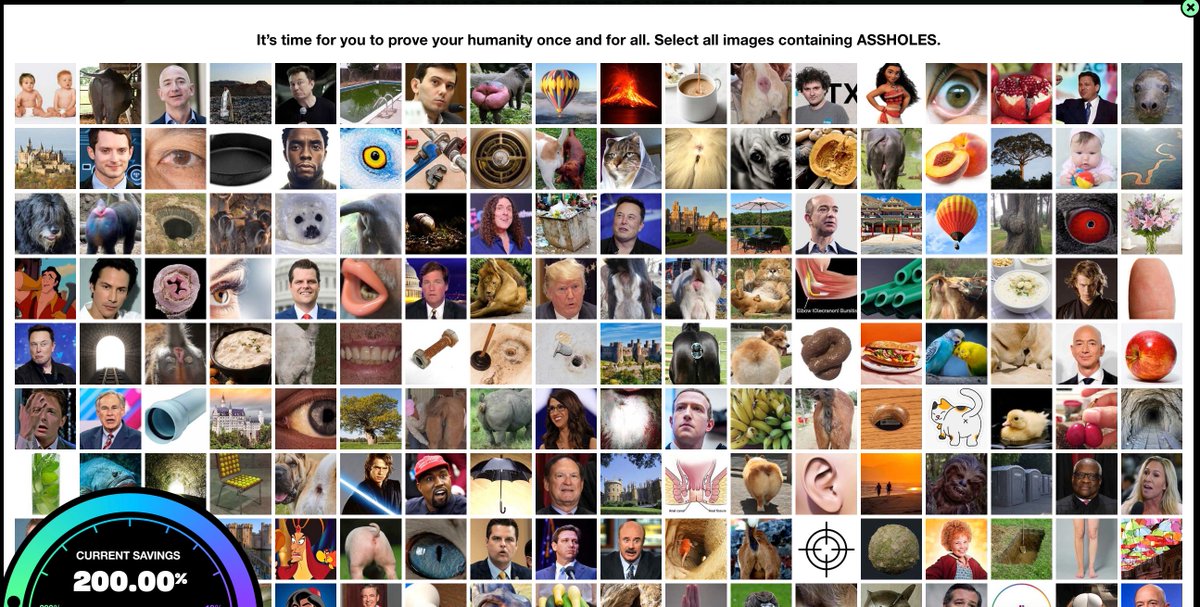 TashaRobinson's tweet photo. Heh. So Cards Against Humanity is offering a Black Friday "200% off sale," and I was curious what the silly gimmick would be, so I played along. Many increasingly elaborate, ridiculous CAPTCHA tests later, I'm looking at this: https://t.co/STCNy6ogg2