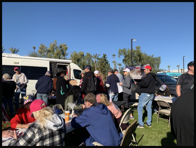 detachedaz's tweet photo. #SaveArizona #IStandWithArizona
Line of people filling out their witness Sworn &amp; Notarized Affidavits. They will be down here for as long as there are people who want to fill out an affidavit. You can go to https://t.co/qtrd7nahAn  if you can’t make it down here. ⁦
⁩ https://t.co/N2IOjI1zz0