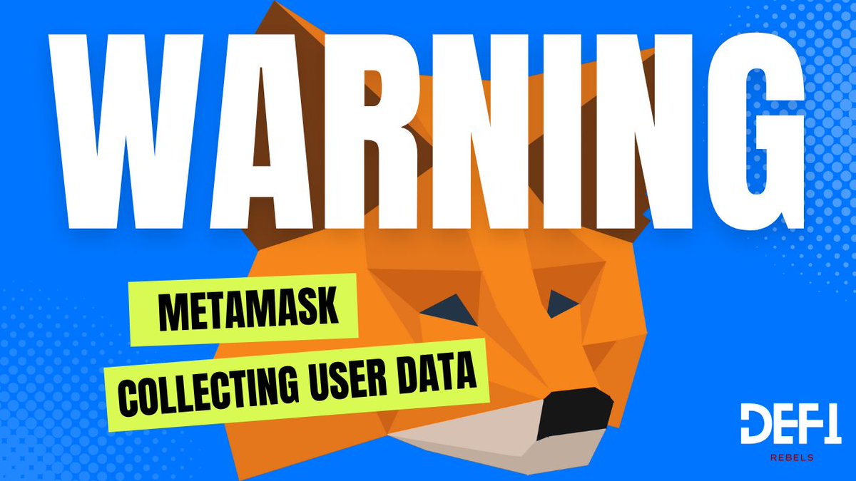 TacticalET's tweet photo. Metamask is now TRACKING and associating your IP address to every transaction with the default RPC Settings. Let's explore how to fix this in the video link below: ๐
https://t.co/6Skg5Zd6RE
#metamask #coreethos #privacy https://t.co/JW04JwthKG