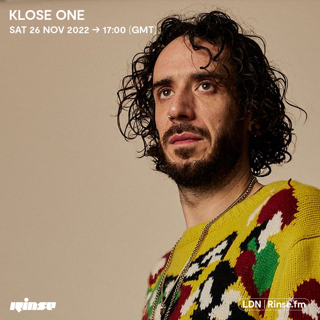 Up next at 5PM it's <a href="/KloseOne/">Klose One</a> on rinse.fm + 106.8FM

#RinseFM