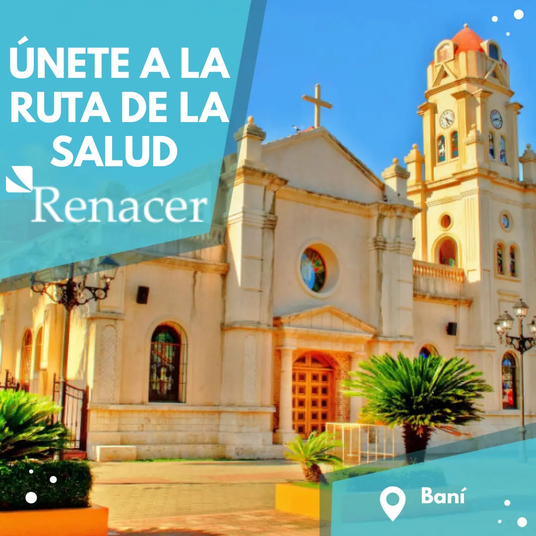 Baní, también se encuentra la Ruta de la Salud Renacer.

Ven el martes 29 de noviembre, a la oficina de ARS Renacer ubicada en la C/Máximo Gomez esq. Santome, Plaza Juan el Arte, 1.er nivel.

Estaremos realizando:
-Toma de presión arterial
-Glicemia
-Talla