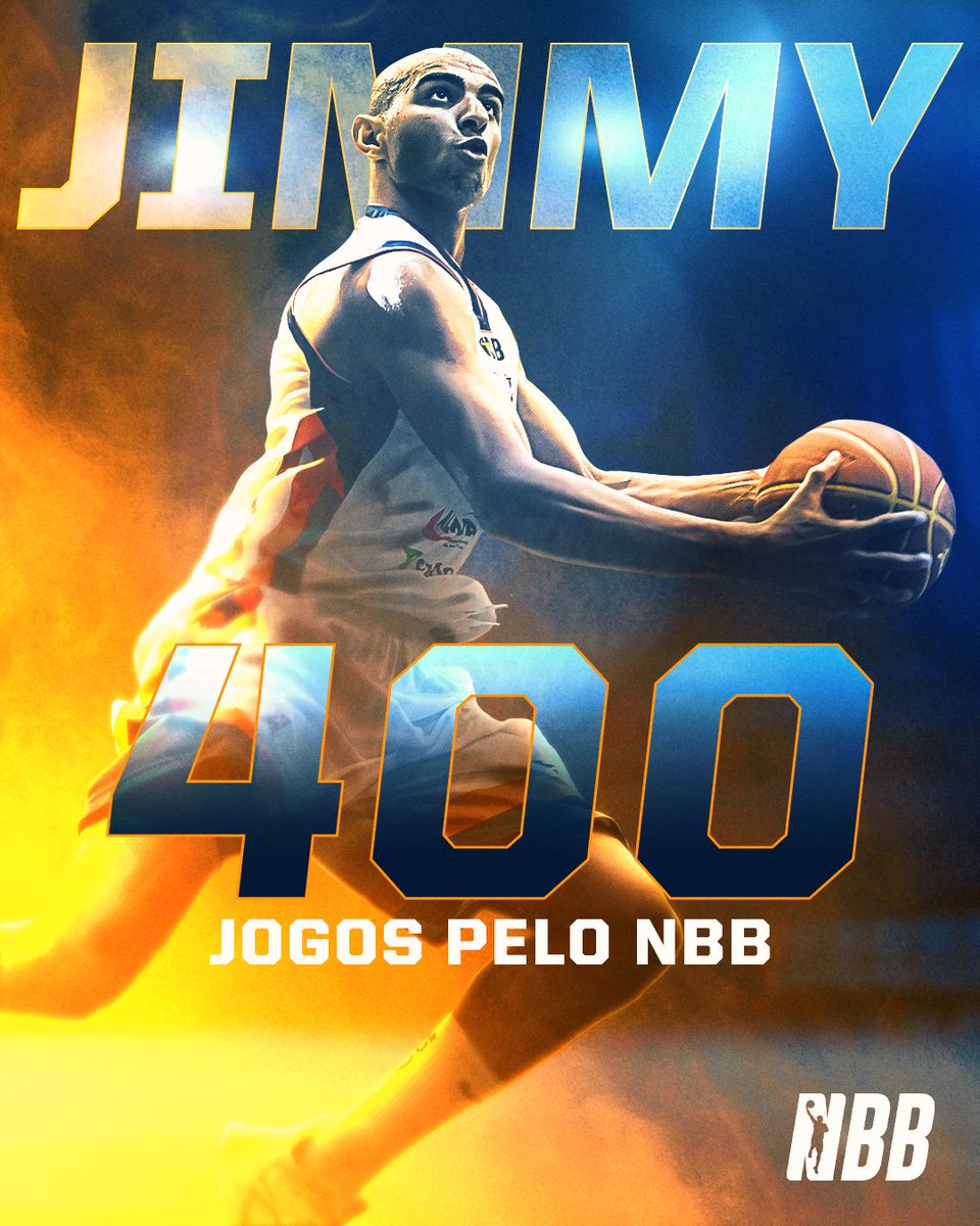 NBB's tweet photo. JIMMY HISTÓRICO! 🤩

No duelo frente o @CAPbasquete, o ala da @bsktunifacisa chegou a marca de 400 jogos no #NBB! 💪

Hoje (25/10), @jdo_18 tem mais um grande duelo. Às 19h30, a bola sobe para Unifacisa e Corinthians! QUEM VAI COLAR NESSE JOGO? 🔥

#NossoBasquete #NBB15 https://t.co/ueAcUYUqAu