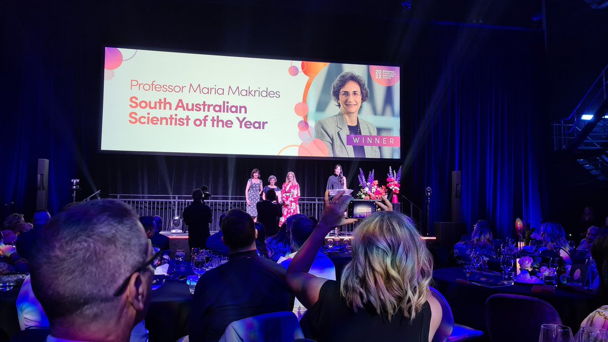 What a great night out at the SA Science Awards. Congratulations to my amazing boss and long time collaborator Prof Maria Makrides for being awarded SA Scientist of the year!