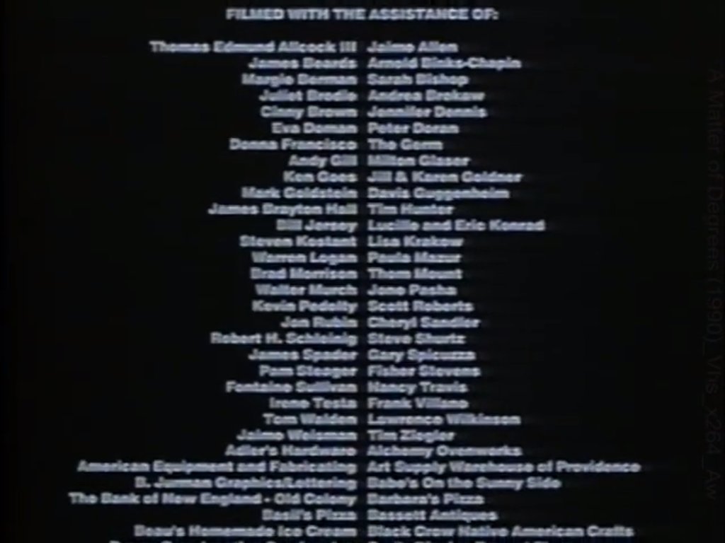 skysoundfanatic's tweet photo. Saul Zaentz Film Center credits for "A Matter of Degrees" (1990). Pretty cool post-production/sound team including James LeBrecht, Leslie Shatz, Walter Murch, Roy Segal &amp; Steve Shurtz!
#SaulZaentzFilmCenter #soundeditorial #soundmixing #postproduction #audiopost #AMatterOfDegrees https://t.co/sMlHVPUsB9