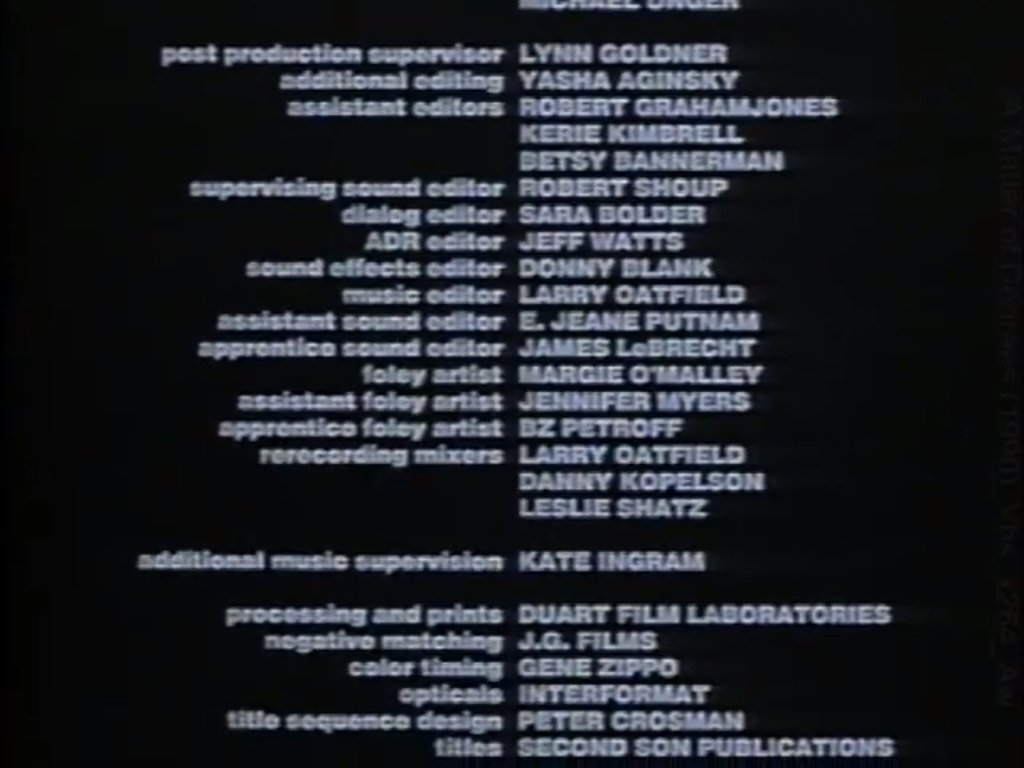 skysoundfanatic's tweet photo. Saul Zaentz Film Center credits for "A Matter of Degrees" (1990). Pretty cool post-production/sound team including James LeBrecht, Leslie Shatz, Walter Murch, Roy Segal &amp; Steve Shurtz!
#SaulZaentzFilmCenter #soundeditorial #soundmixing #postproduction #audiopost #AMatterOfDegrees https://t.co/sMlHVPUsB9