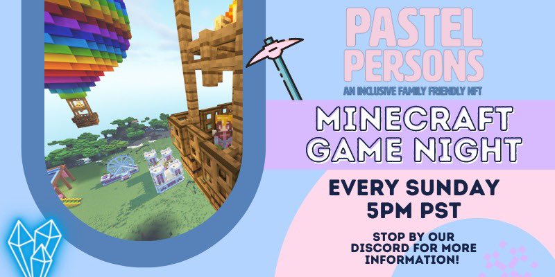 🎮 Don't forget to join us for gaming tomorrow or feel free to hop onto the #Minecraft    server whenever to play!

All the info is on the discord!

#NFTGaming #NFTCommunity