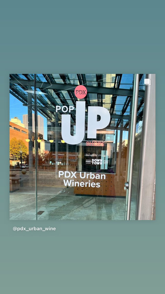 Out shopping in downtown Portland? Check out the Portland Urban Wineries holiday Pop Up Shop right by Nordstrom. 14 wineries, all small local business. Open for tasting and sales Tuesday through Sundays #shoplocal #portlandoregon #oregonwine #womenwinemakers @pdx_urban_wine
