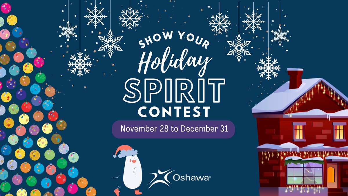 The City invites community members to help uplift spirits this holiday season by participating in the City of Oshawa’s Share Your Holiday Spirit Contest. Learn more oshawa.ca/en/news/share-…