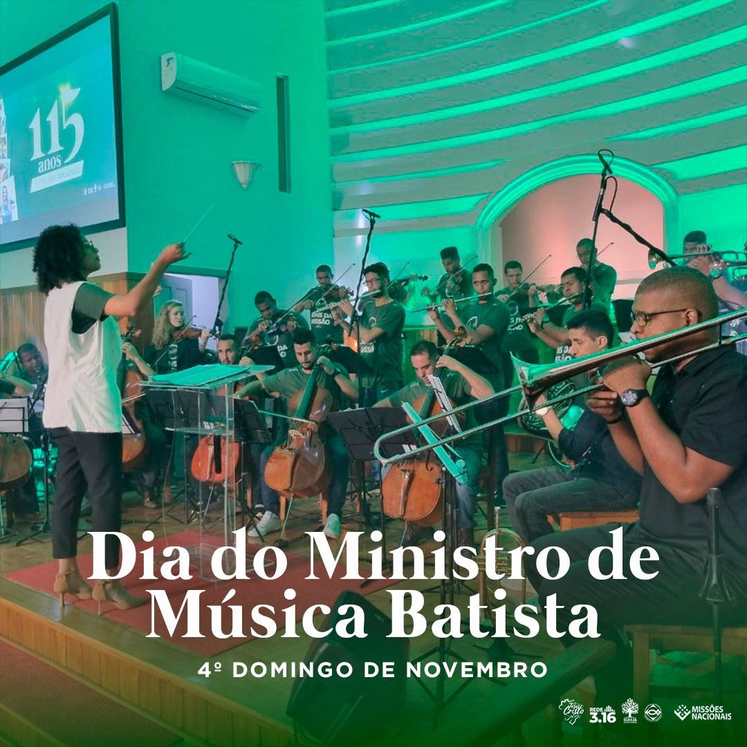 jmncbb's tweet photo. No 4° domingo de novembro, celebramos o Dia do Ministro de Música Batista! Louvamos ao Senhor por cada irmão e irmã que dedica sua vida a esse ministério, contribuindo para a expansão do Evangelho em nosso país. Parabéns, Ministros de Música! #JMN2022 https://t.co/FfeidHlObM