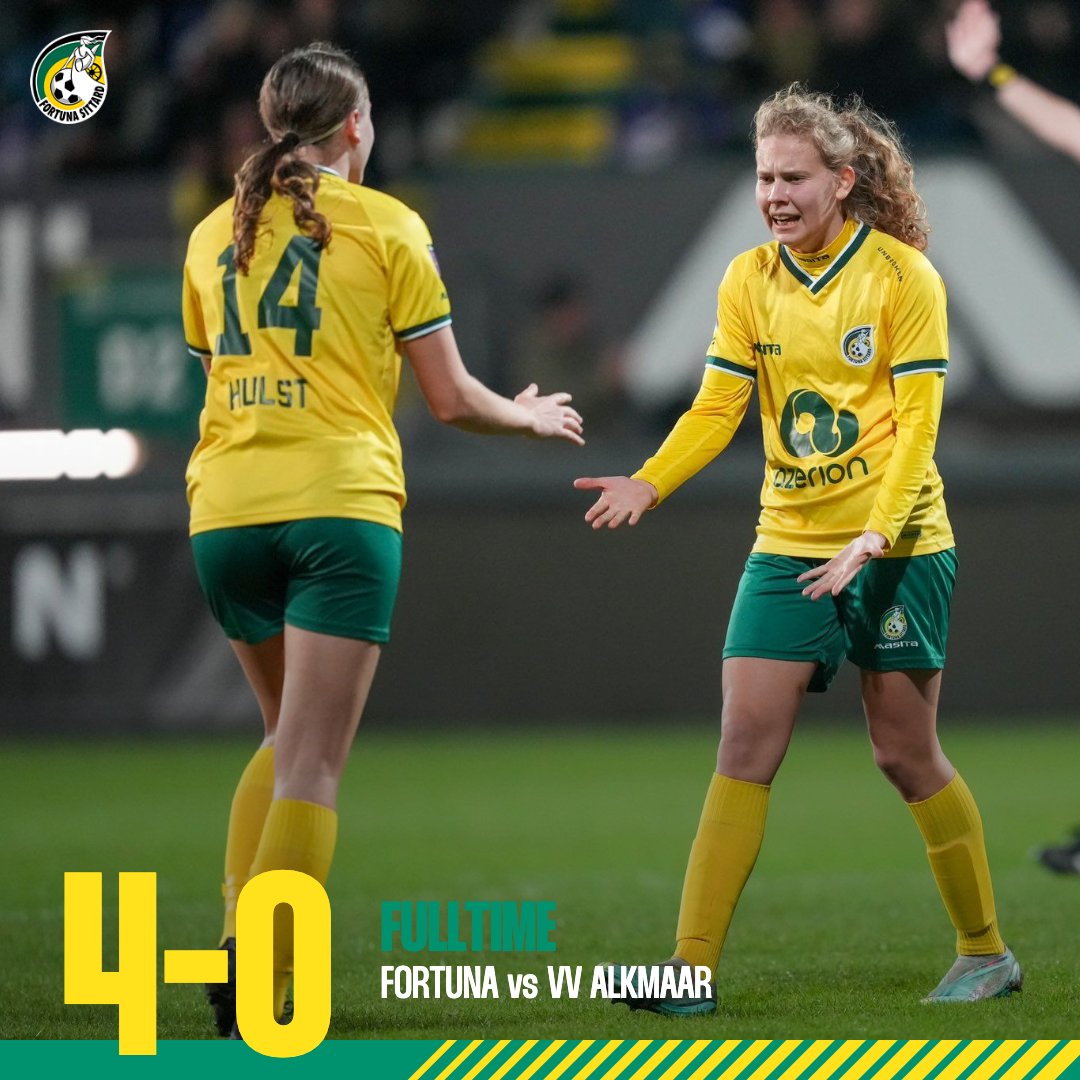 FortunaVrouwen's tweet photo. FULL TIME I Fortuna Sittard wint opnieuw in eigen huis. Op naar volgende week!
(4-0)
#foralk https://t.co/ziMOr77jWq