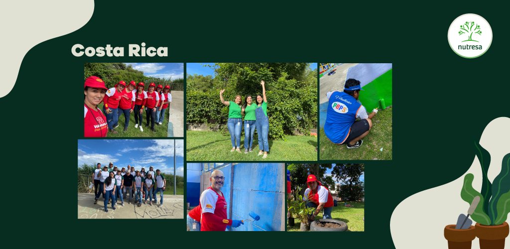 El sentido colectivo y solidaridad del #VoluntariadoNutresa trasciende fronteras, llegamos a Costa Rica con nuestro Poder de Mil.