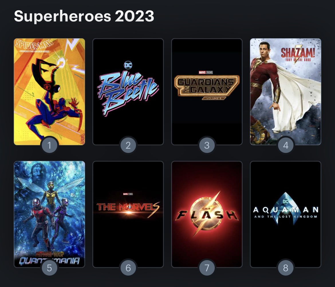 Daren_sanctuary's tweet photo. I’m excited for all 8 of these! It’s going to be a great year for Superhero films! https://t.co/7vCuIeOGud