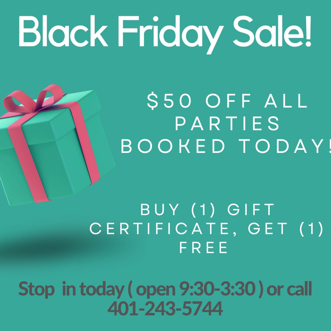 It’s Black Friday! Please remember to shop local and support a #smallbusiness today! Gift certificates make great gifts and stocking stuffers!