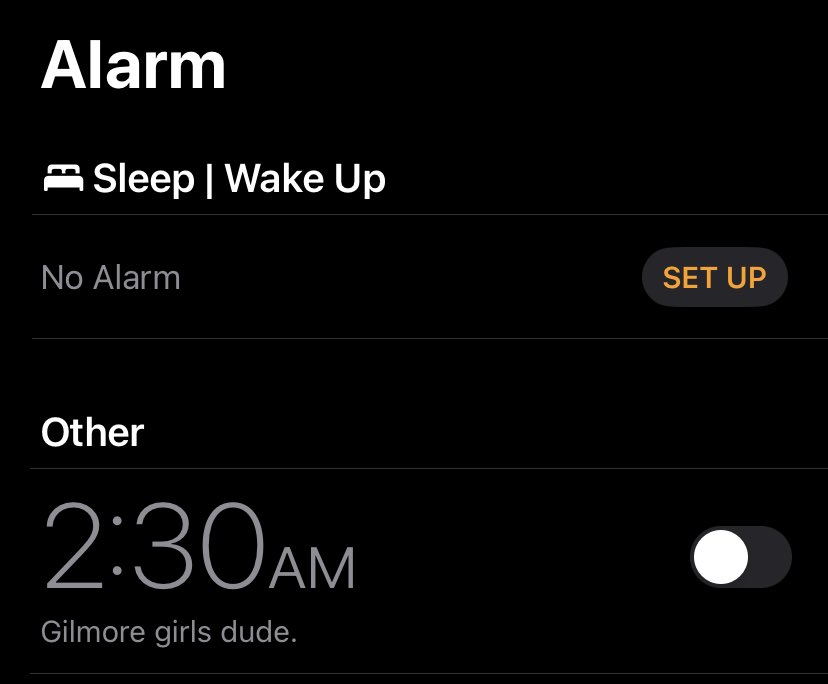 ShainaRuth's tweet photo. @Sappy519 I definitely do not still have the alarm saved in my phone alarms 🫣🤣 https://t.co/nWso4OkJTL