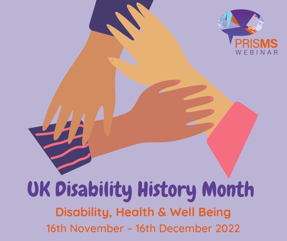 PRISMS_online's tweet photo. It’s #UKDisabilityHistoryMonth and this year’s focus is disability, health and well being

The #PRISMS initiative believes insights into #MS care and treatment can bring about global change and improved outcomes for all of those living with #MS https://t.co/gATpgOwMck