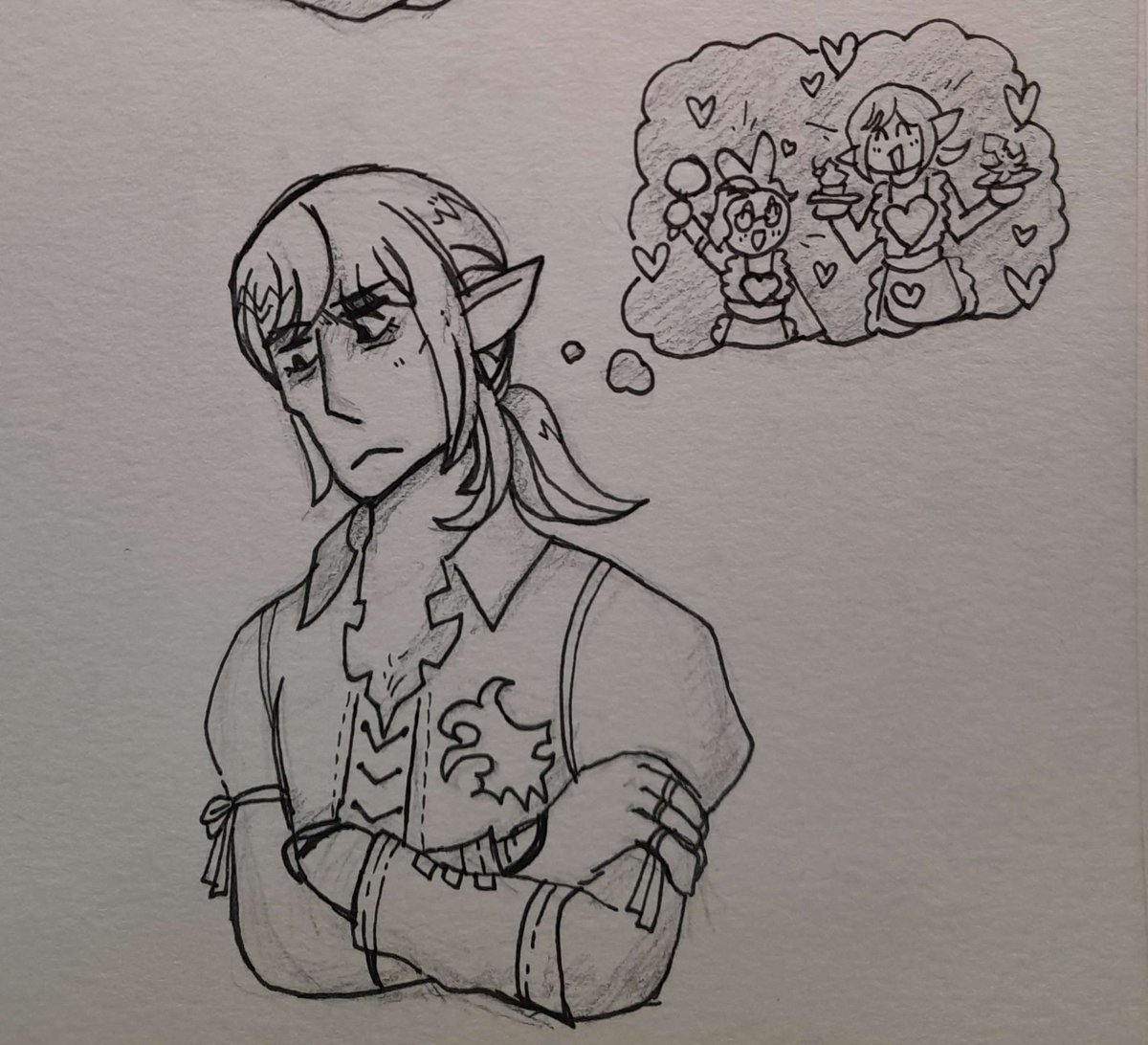 Wolnpc doodle. Patch likes to make things #ffxiv