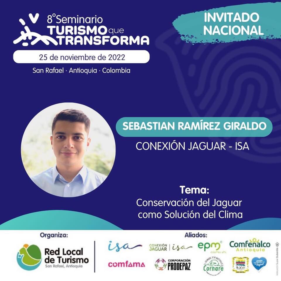 toursanrafael's tweet photo. En este momento Sebastian Ramirez de @intercolombia y #conexionjaguar nos comparte información sobre la conservación del jaguar como solución del clima. Estamos en Live en instagram y facebook 
@ toursanrafael te esperamos. #turismoquetransforma https://t.co/vXygSZa3Gf
