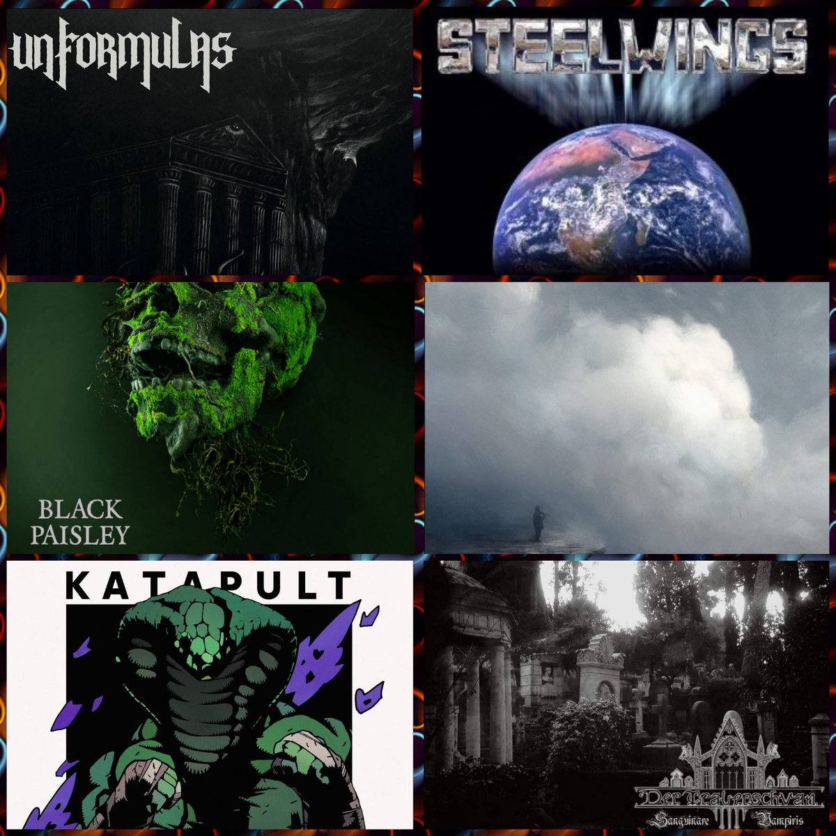 Vegmarg's tweet photo. NEW RELEASES THIS WEEK! #Nazghor @CarnalSavagery #Ofermod #TheRiven #BlackSteam #Unformulas #Steelwings #Blackpaisley #Katapult #Ofdrykkja #Dertrauerschwan 🇸🇪 https://t.co/NmW52iBtNj