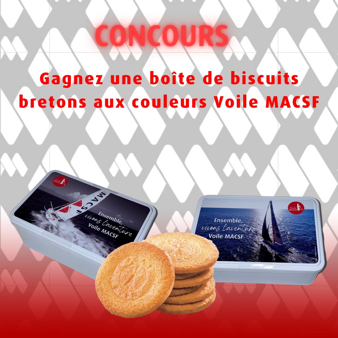 VoileMACSF's tweet image. [CONCOURS 🍀] Isa est arrivée 9ème de la Route du Rhum et pour fêter ça on vous fait gagner une boîte de biscuits bretons La Trinitaine !
Pour participer, abonnez-vous à notre compte, likez et RT ce post.
🎁2 boîtes à gagner
🗓️Fin du concours : dimanche 27 novembre à 20h
