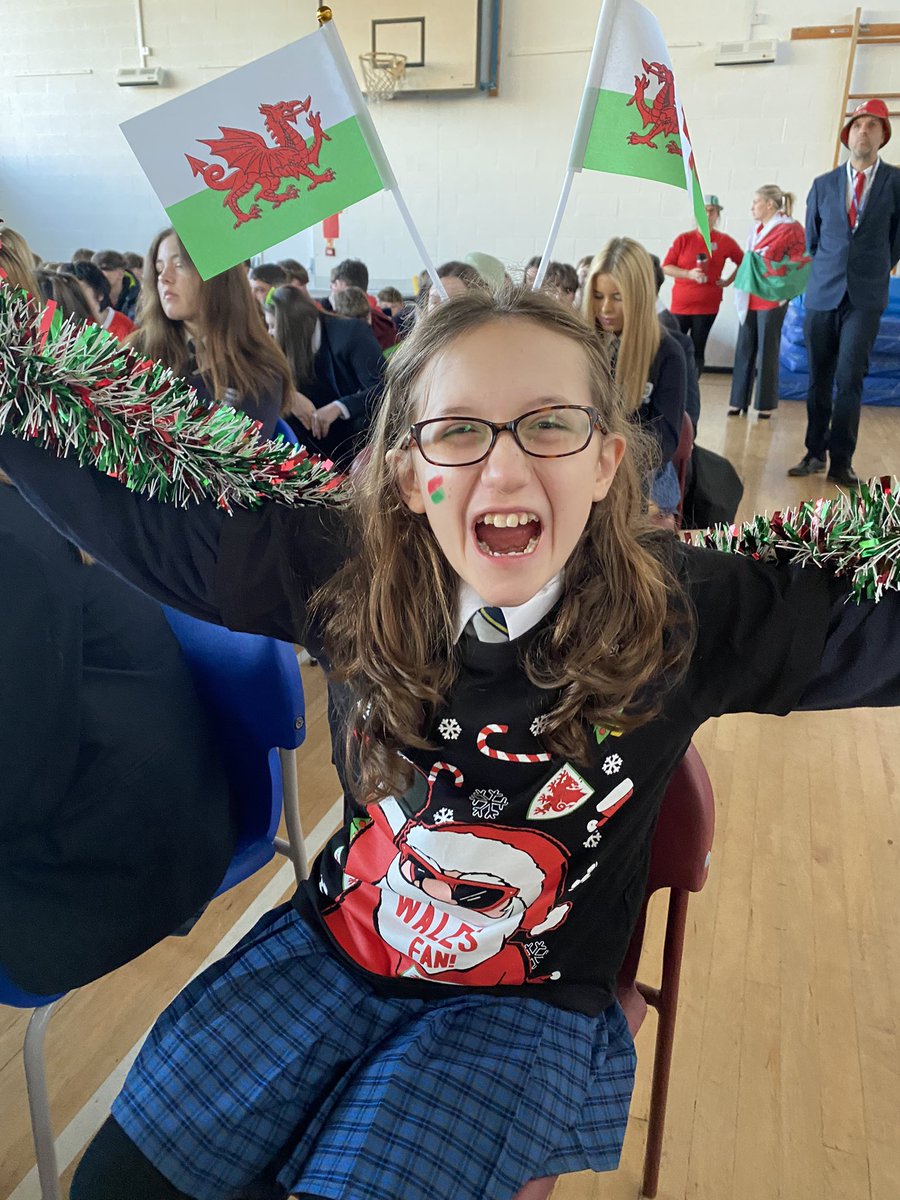 Amazing atmosphere at school today for the World Cup game ! #WalesvsIran #wales #succeedingtogether #Cymru