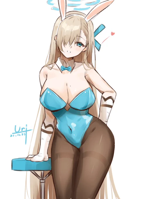 アスナ #美少女 #ブルーアーカイブ #一之瀬アスナ #一之瀬アスナ(バニーガール) #アスナ #青バニー 