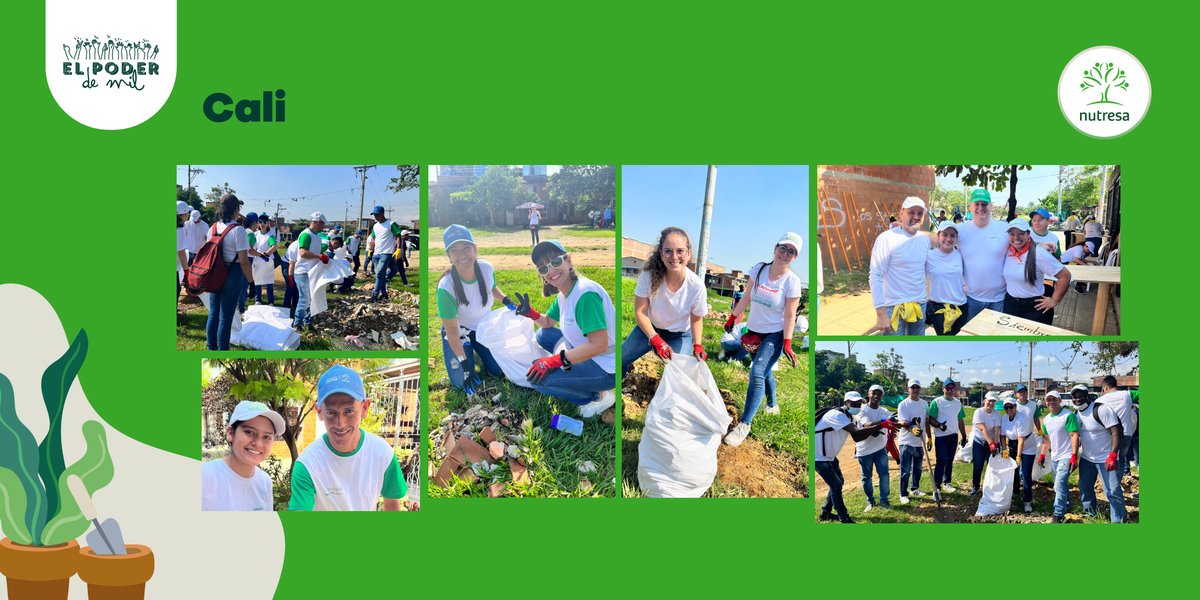 En Cali nuestro #VoluntariadoNutresa se encuentra en el barrio Llano Verde apoyando  la recuperación de zonas verdes  y zonas comunes.