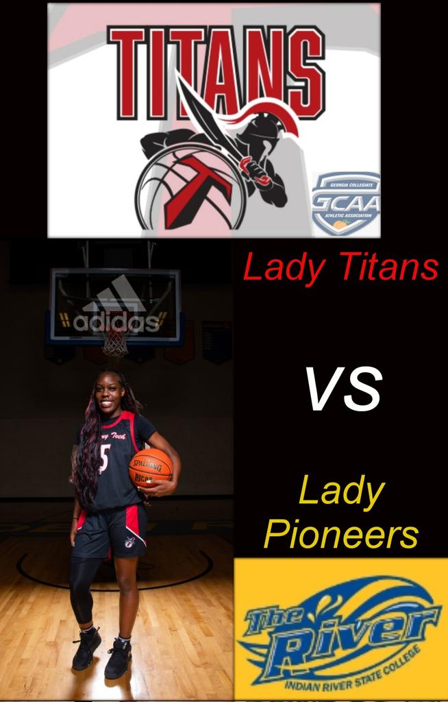 Rise &amp; Shine☀️

🚨🚨🚨🚨

🗣AWAY!!! GAME!!!⛹️‍♀️🗡🔴⚫️⚪ For the Lady!!!! Titans!!!!!

🆚 Indian River State

⌚️ 4p.m Tip Off 

📍  The Hanger 
       900 S Ga Tech Pkwy,
       Americus, GA 31709