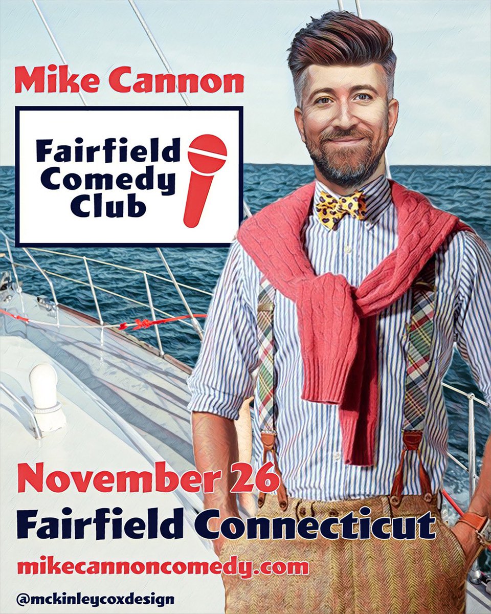 TOMORROW 11/26 - Fairfield, CT @FairfieldComedy all new material since my special. COME OUT! fairfieldcomedyclub.com/events/mike-ca…