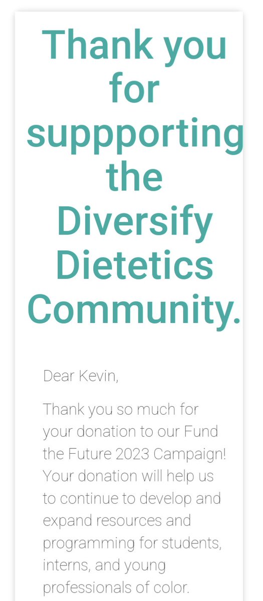 Kevin C. Klatt, PhD, RD (@kcklatt) on Twitter photo If you're looking to give on this #BlackFriday, please consider <a href="/diversifyrdn/">Diversify Dietetics</a> 's Fund the Future 2023 Campaign. DD does great work in dismantling the barriers to a more diverse, equitable and just profession of dietetics and could use your support #RDchat diversifydietetics.org/donate If you're looking to give on this #BlackFriday, please consider <a href="/diversifyrdn/">Diversify Dietetics</a> 's Fund the Future 2023 Campaign. DD does great work in dismantling the barriers to a more diverse, equitable and just profession of dietetics and could use your support #RDchat diversifydietetics.org/donate