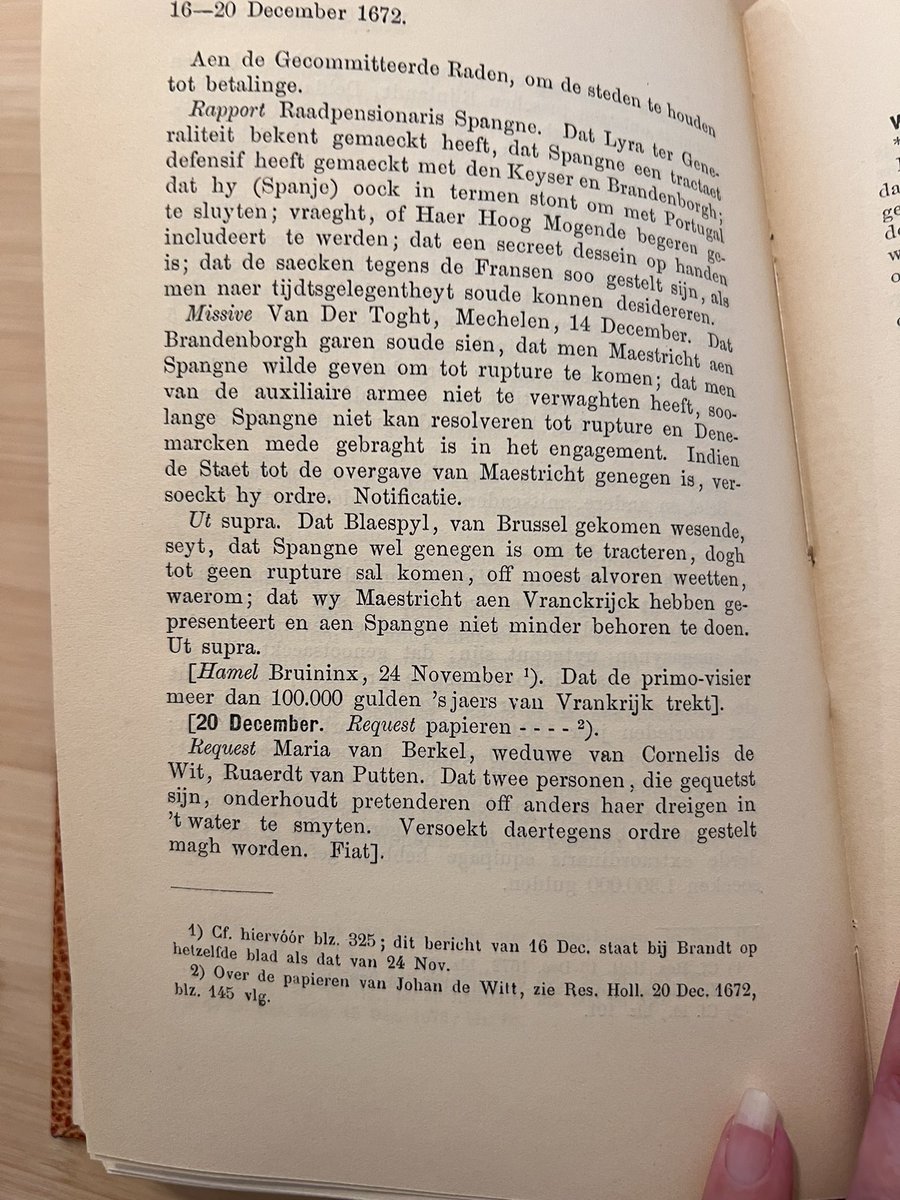 Maria van Berckel vroeg stadhouder Willem III om bescherming aangezien twee mannen haar probeerden af te persen.
Hier was ik mee bekend, maar de precieze tekst kreeg ik pas vandaag onder ogen. Nu weet ik dus hoe bizar hun dreigement was.
#rampjaar1672
