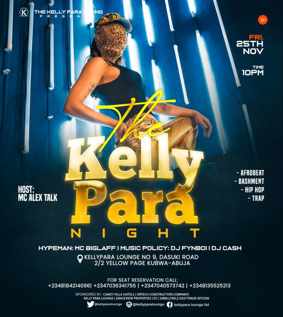 KellyParaLounge's tweet photo. LETS TURN UP TONITE FOR D KELLYPARA NITE!!!LIT!! 🔥🔥🔥🔥🔥🎤🎤🎧🎧🎼🎼🍾🍾🍾🎹🎹🎹🥁🥁🔥🔥🔥 #KELLYPARALOUNGE #KELLYPARA #LOUNGE #PARTYGIRLS #PARTYGIRLZ #CLUBNIGHT #KUBWA #ABUJA #NAIJA https://t.co/9603YK37sE